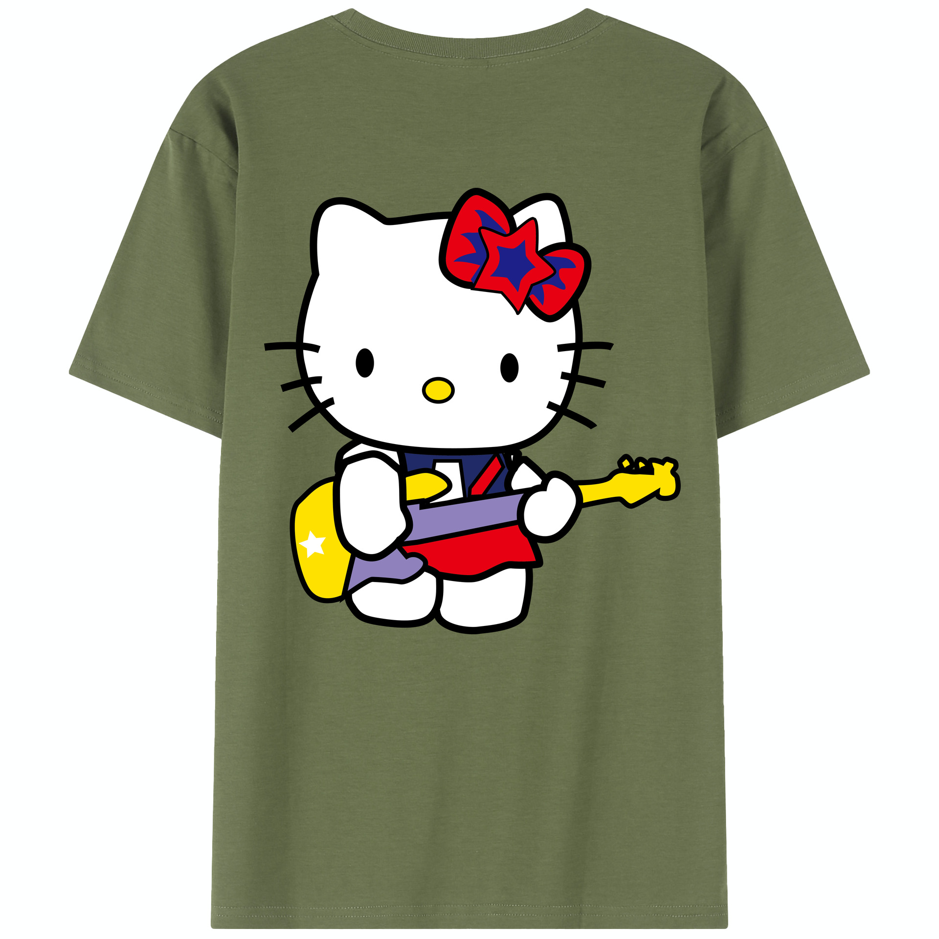 （画像用） Hello Kitty ハローキティ 綿100％半袖Tシャツ（背面プリント）
